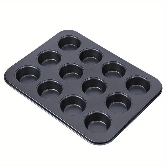 Non-stick 12-cup muffin pan and baking tray by BACKUPMYFILESNOW.COM®, perfect for baking muffins and cupcakes in the kitchen.