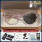 Blue light blocking women's cat eye prescription glasses with small frame, photochromic lenses, trendy style, from BLMUSA.