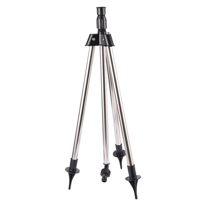 Stainless steel G1/2" adjustable irrigation tripod sprinkler for garden watering and irrigation in home gardens.