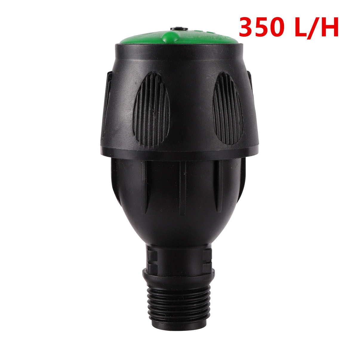 Stainless steel G1/2" adjustable irrigation tripod sprinkler for garden watering, with nozzle and adjustable spray pattern.