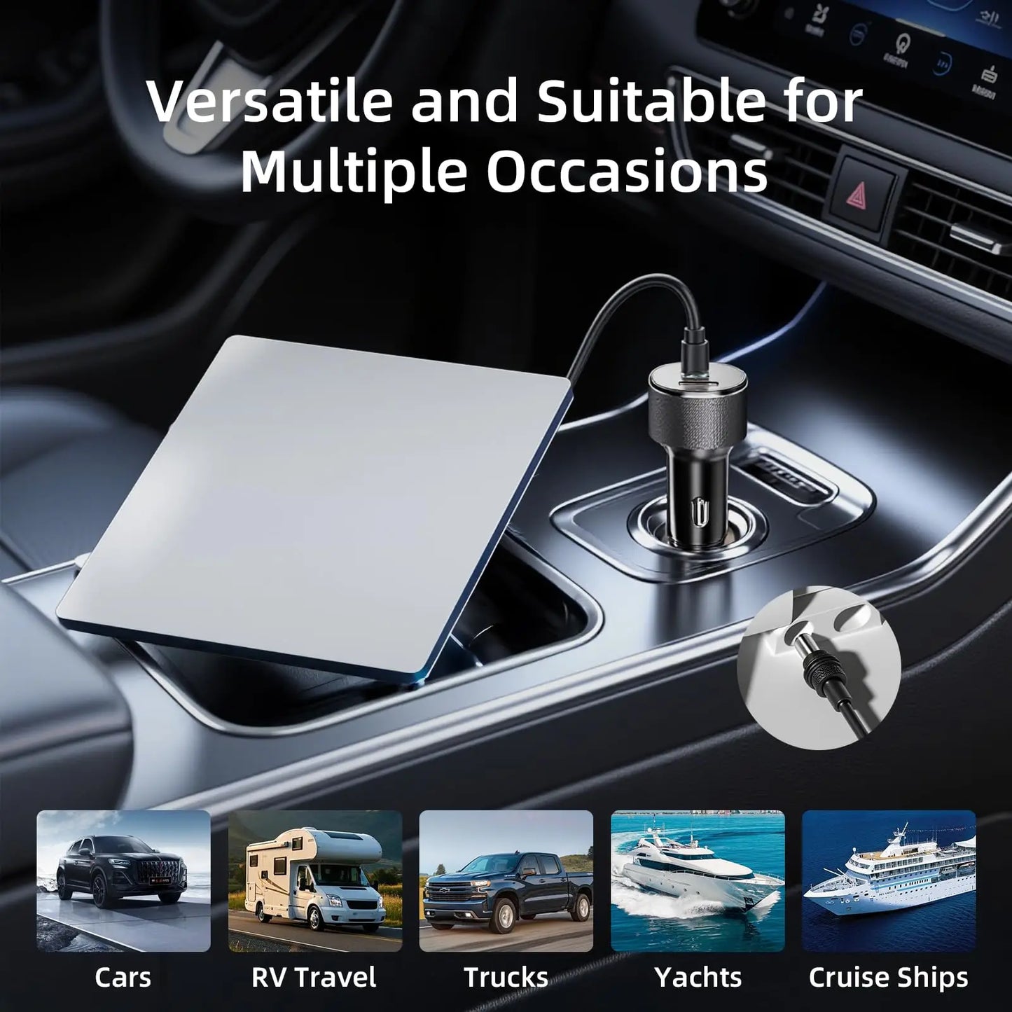 3-in-1 Starlink Mini Cable by BACKUPMYFILESNOW.COM, 3m/5m waterproof USB C/USB A car charger cable for high-speed charging.