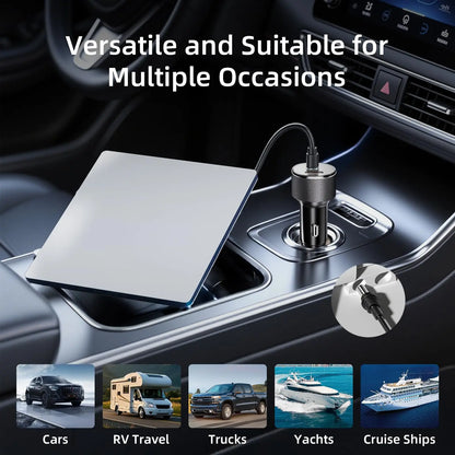 3-in-1 Starlink Mini Cable by BACKUPMYFILESNOW.COM, 3m/5m waterproof USB C/USB A car charger cable for high-speed charging.