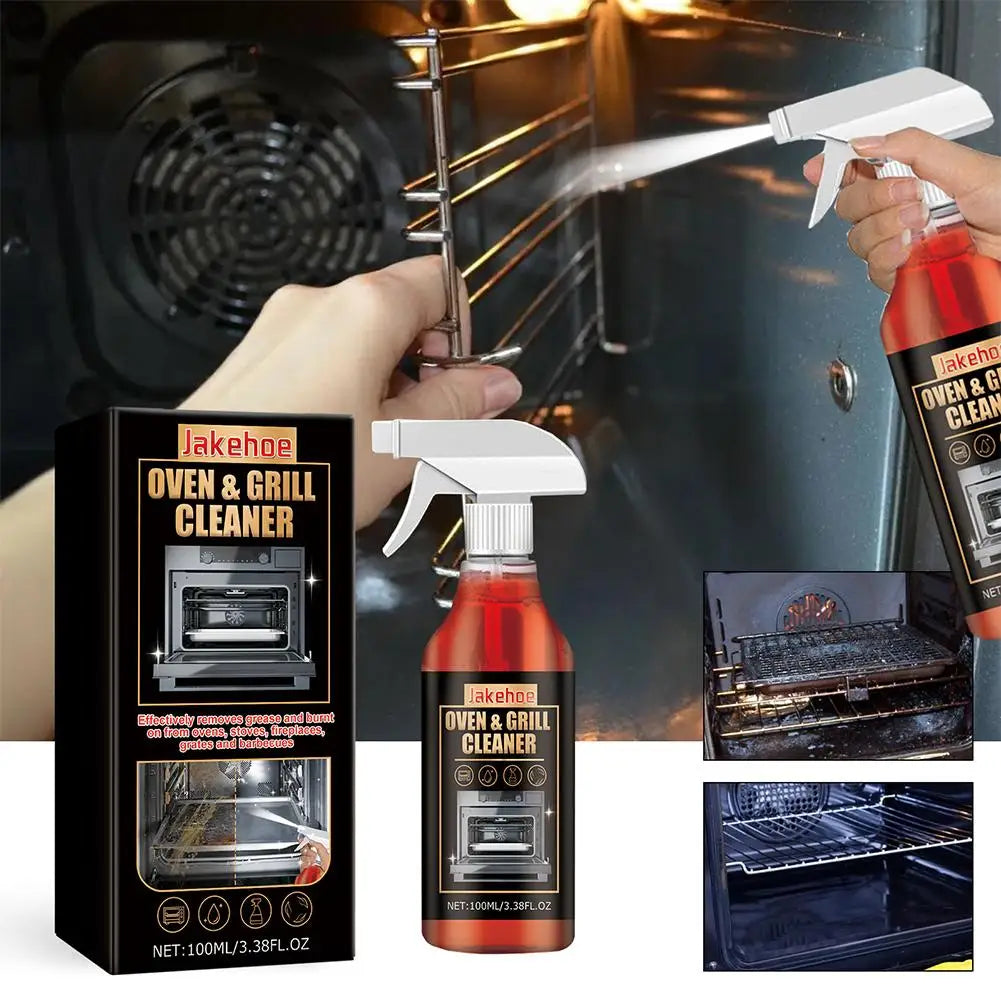 Heavy-duty oven and grill degreaser spray by BACKUPMYFILESNOW.COM® removing grease and burnt stains from kitchen appliances.