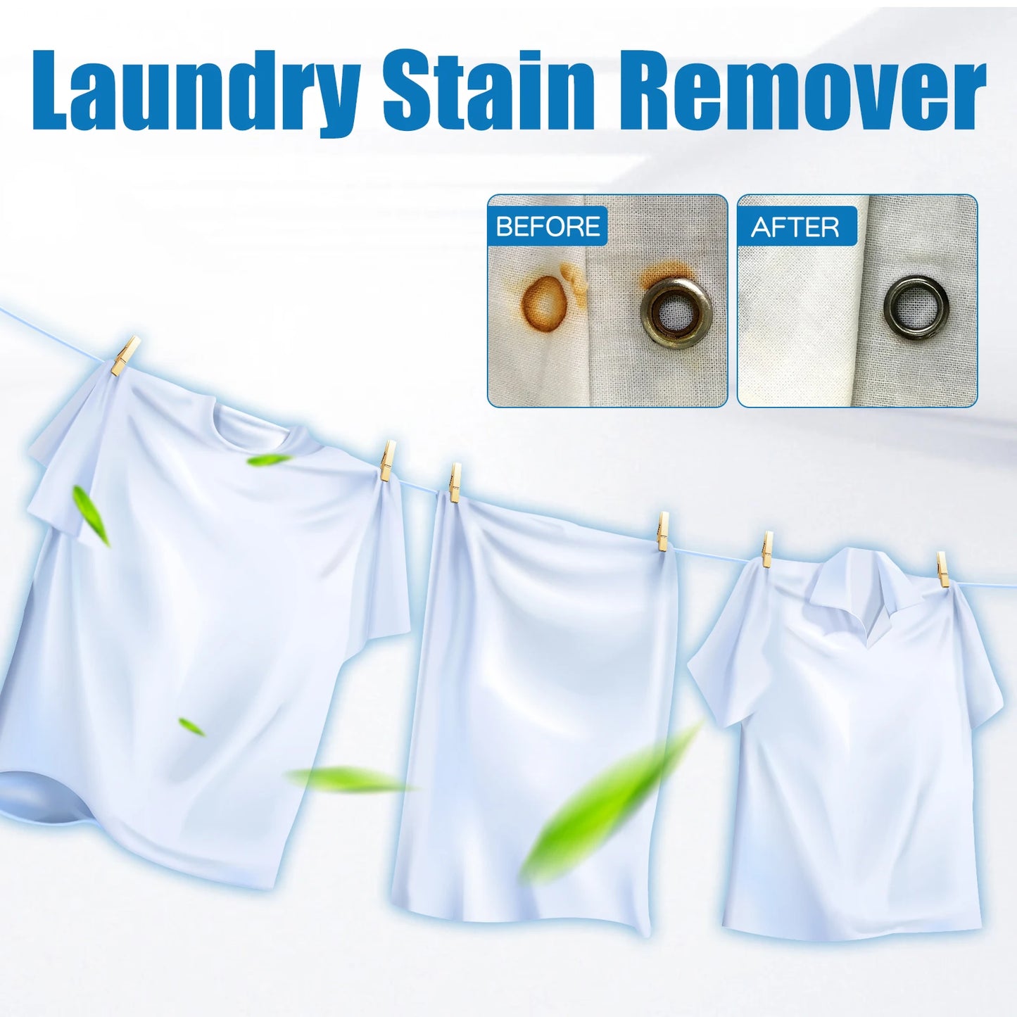 Power Stain Remover 60ml by BACKUPMYFILESNOW® for removing grease and yellow stains from fabric, portable dry cleaning solution.