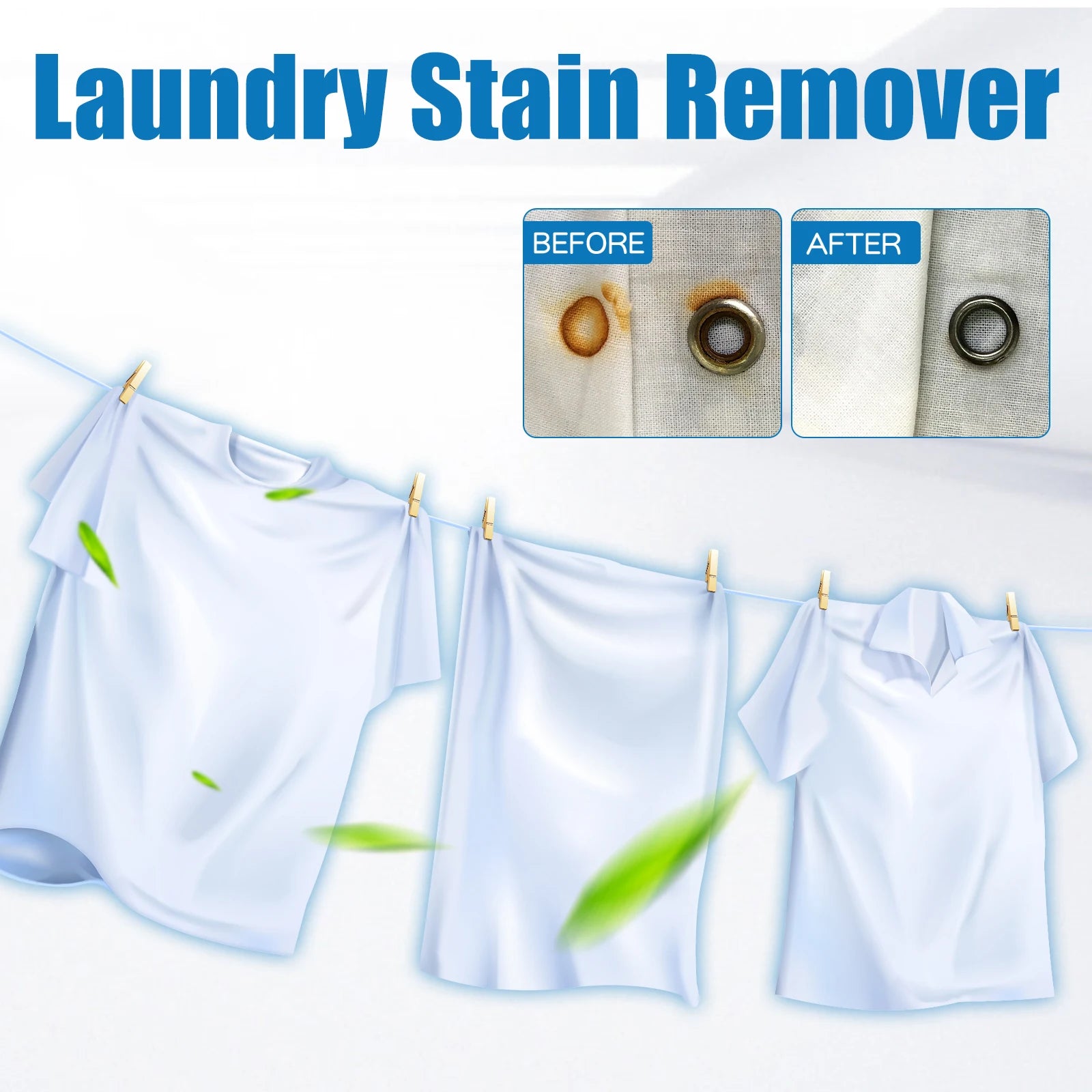 Power Stain Remover 60ml by BACKUPMYFILESNOW® for removing grease and yellow stains from fabric, portable dry cleaning solution.