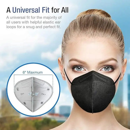 20-pack BackupMyFilesNow.com 5-layer disposable face masks with cup design for PM2.5 dust, smoke, and haze protection.