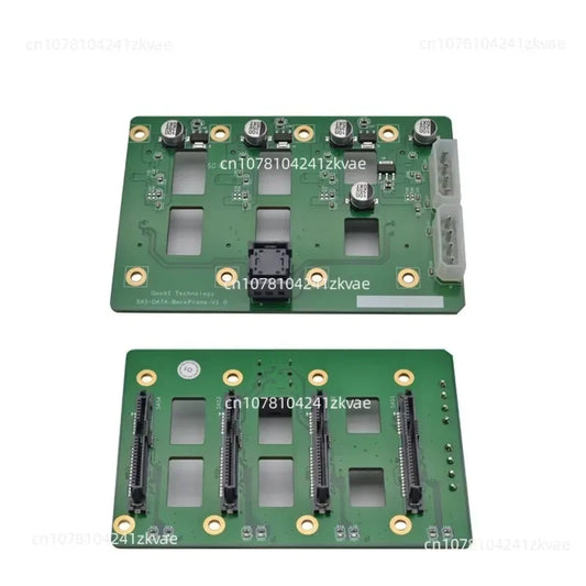 U-NAS 4-bay and 8-bay NAS chassis backplane supporting SAS 12Gbps and SATA 6Gbps, designed for BackupMyFilesNow.com products.