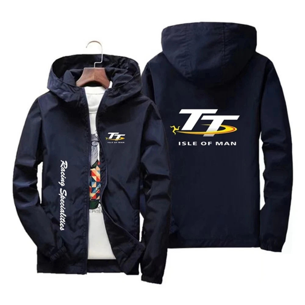 Men's windproof zippered hooded Irish TT outdoor fishing jacket, quick-drying, 2024 edition, suitable for spring and autumn outdoor sports.