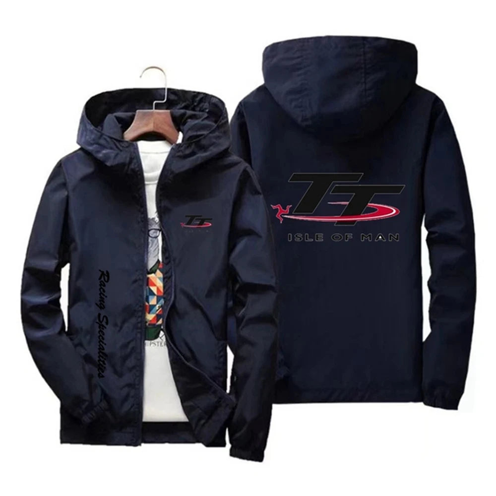 Men's windproof zipper hooded Irish TT outdoor sports fishing jacket, quick-drying, suitable for spring and autumn, 2024 edition.