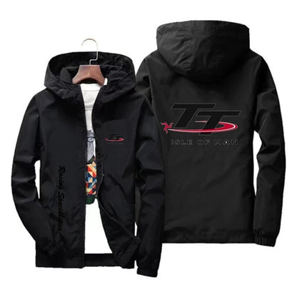 Men's windproof zippered hooded fishing jacket by BACKUPMYFILESNOW.COM®, quick-drying outdoor sports jacket for spring and autumn.