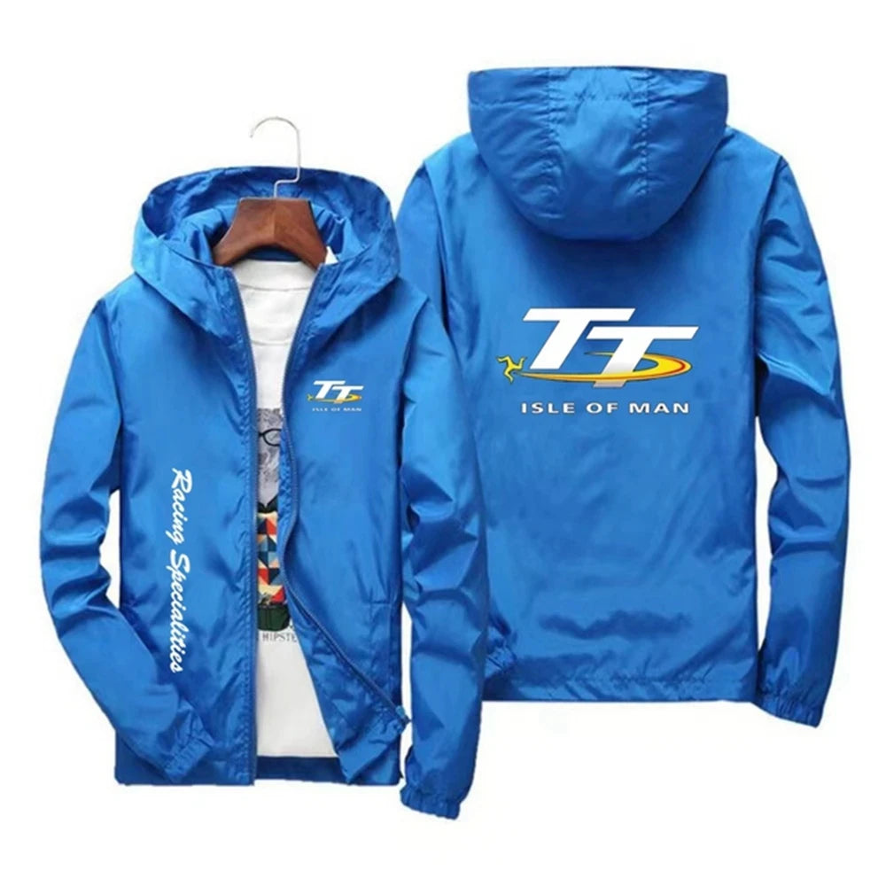 Men's windproof zipper hooded Irish TT outdoor sports fishing jacket, quick-drying, spring and autumn weather, 2024 edition.