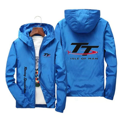 Men's spring and autumn windproof zipper hooded Irish TT outdoor sports fishing jacket, quick-drying and lightweight, 2024 edition.