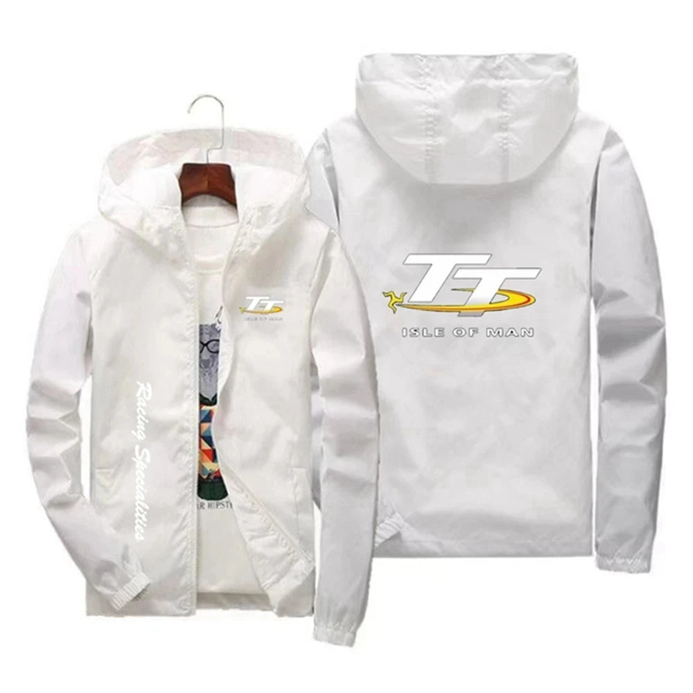 Men's windproof zipper hooded Irish TT outdoor fishing jacket, quick-drying, suitable for spring and autumn outdoor sports.