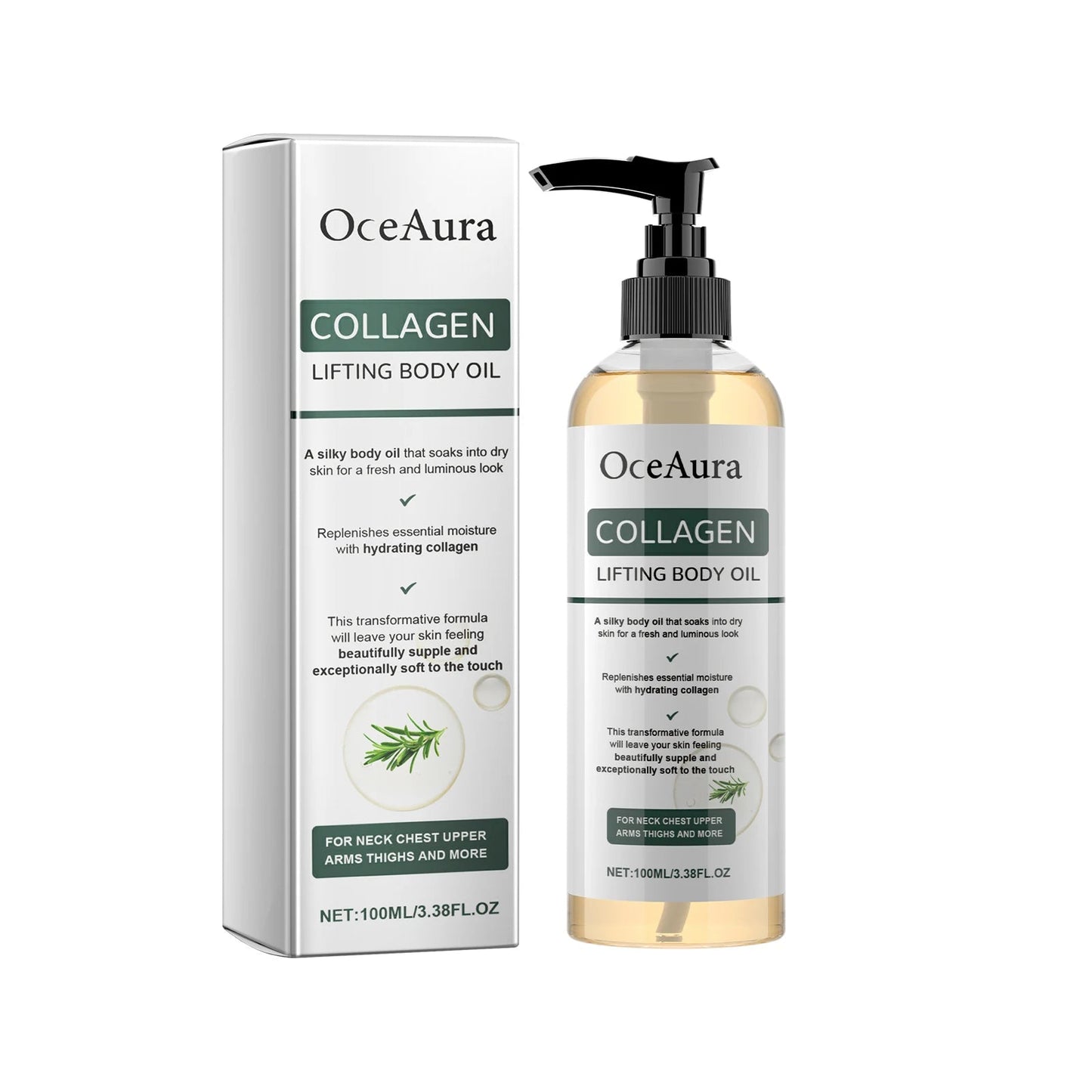 100ml collagen body essence oil from BackupMyFilesNow.com, moisturizing, non-greasy, enhances skin elasticity, reduces dryness, tightening.