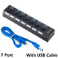 BackupMyFilesNow 4-port USB 3.0 hub splitter with power adapter, connecting multiple USB devices to PC.