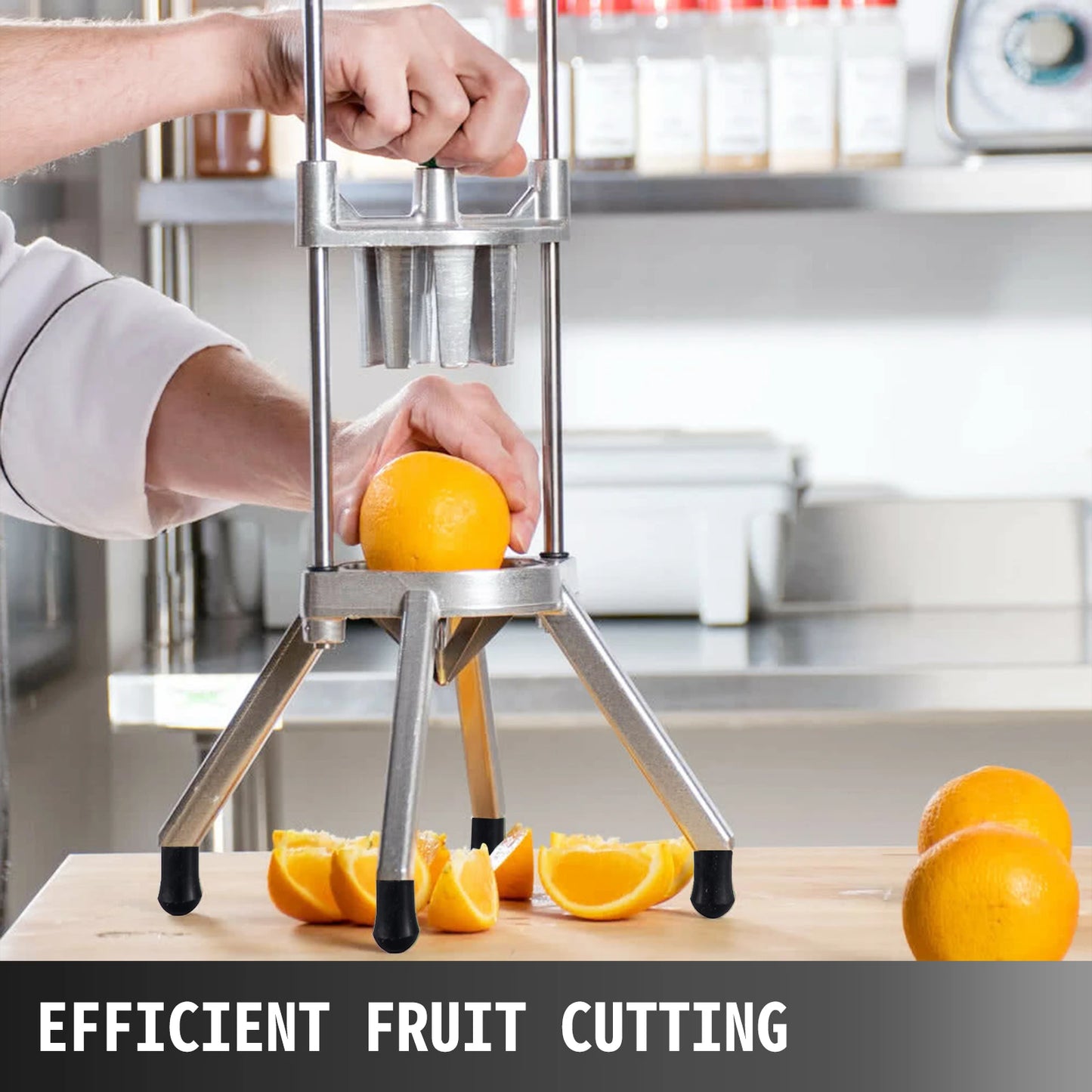 SucceBuy 4-section lemon wedge slicer and chopper for fruits and vegetables, ideal for commercial and home kitchen use.