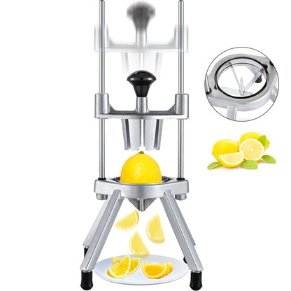 SucceBuy 4-section lemon wedge slicer and chopper for fruits and vegetables, ideal for commercial and home kitchen use.