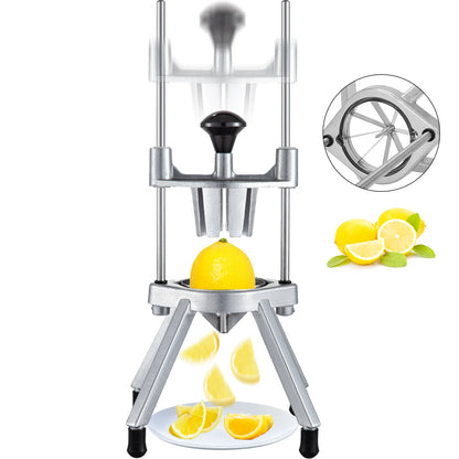 SucceBuy 4-section lemon wedge slicer and chopper for limes and fruits, a commercial-grade kitchen vegetable cutter appliance.