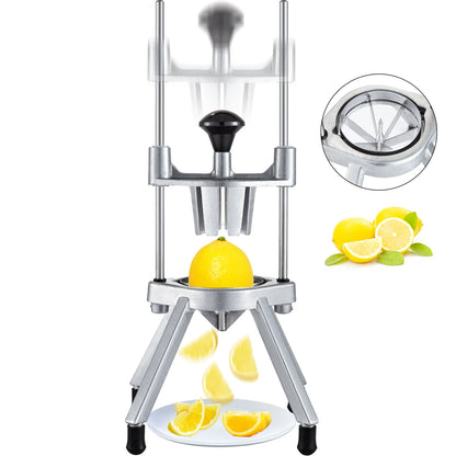 SucceBuy 4-section lemon wedge slicer and chopper for limes, fruits, and vegetables, ideal for home and commercial kitchen use.