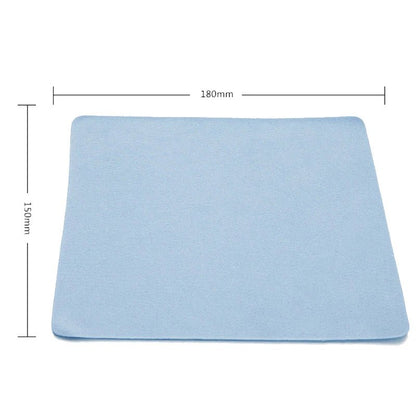 Set of 5 soft chamois glasses cleaner cloths for eyeglasses and camera lenses, gentle fiber cleaning cloths by BACKUPMYFILESNOW.COM®.