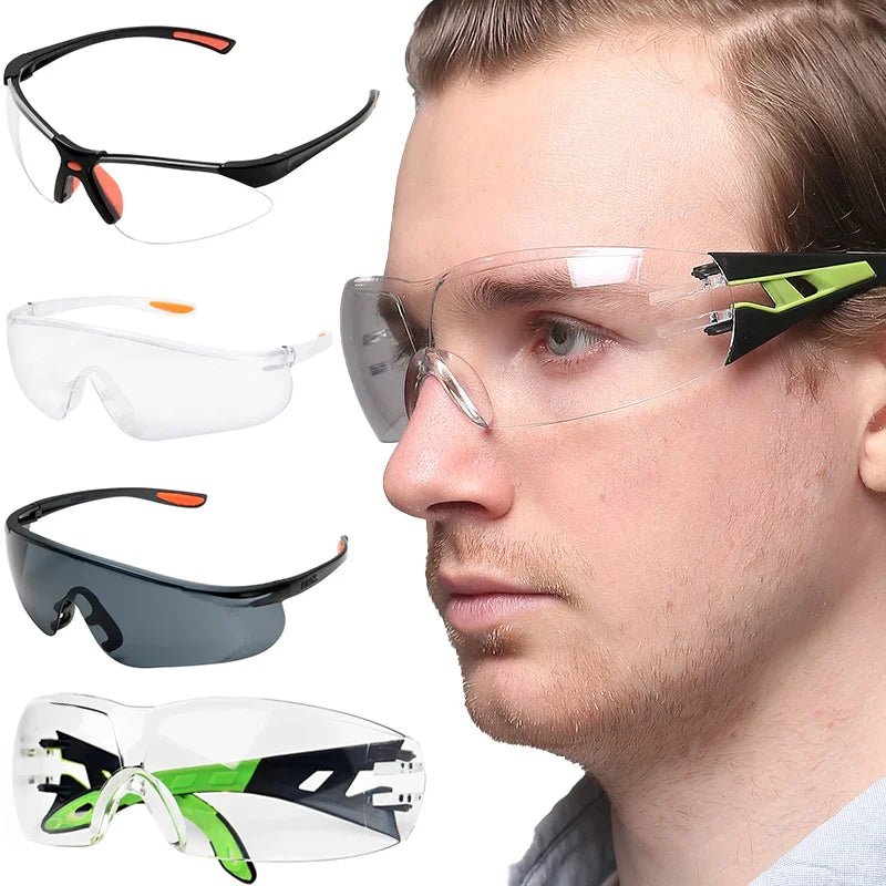 Unisex BACKUPMYFILESNOW.COM® anti-splash safety goggles with clear lenses, suitable for industrial, laboratory, cycling, and dust protection.