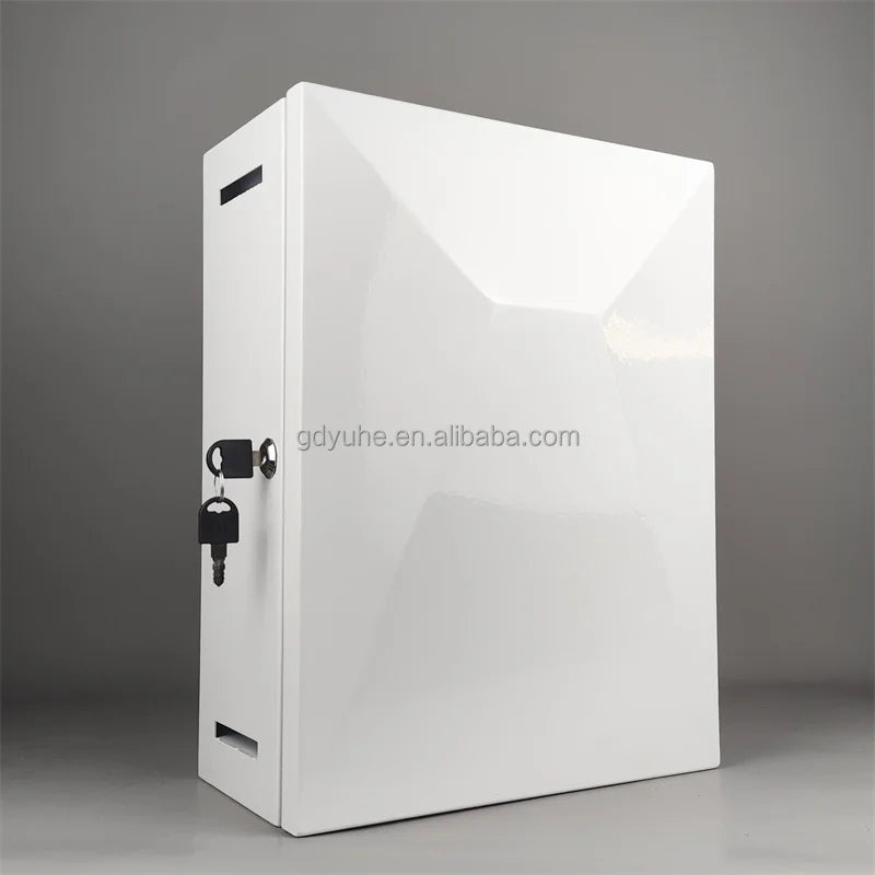 Galvanized steel outdoor IP65 weatherproof distribution box with fan, industrial enclosure for network use, IK10 rated by BACKUPMYFILESNOW.COM®