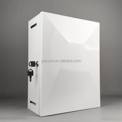 Galvanized steel outdoor IP65 weatherproof distribution box with fan, industrial enclosure for network use, IK10 rated by BACKUPMYFILESNOW.COM®