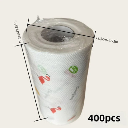 Thick cotton kitchen paper towel roll by BACKUPMYFILESNOW.COM, absorbent and washable, suitable for cleaning and kitchen use.