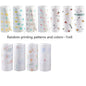 Thick cotton kitchen paper towel roll with playful design, washable and highly absorbent for cleaning and kitchen use.