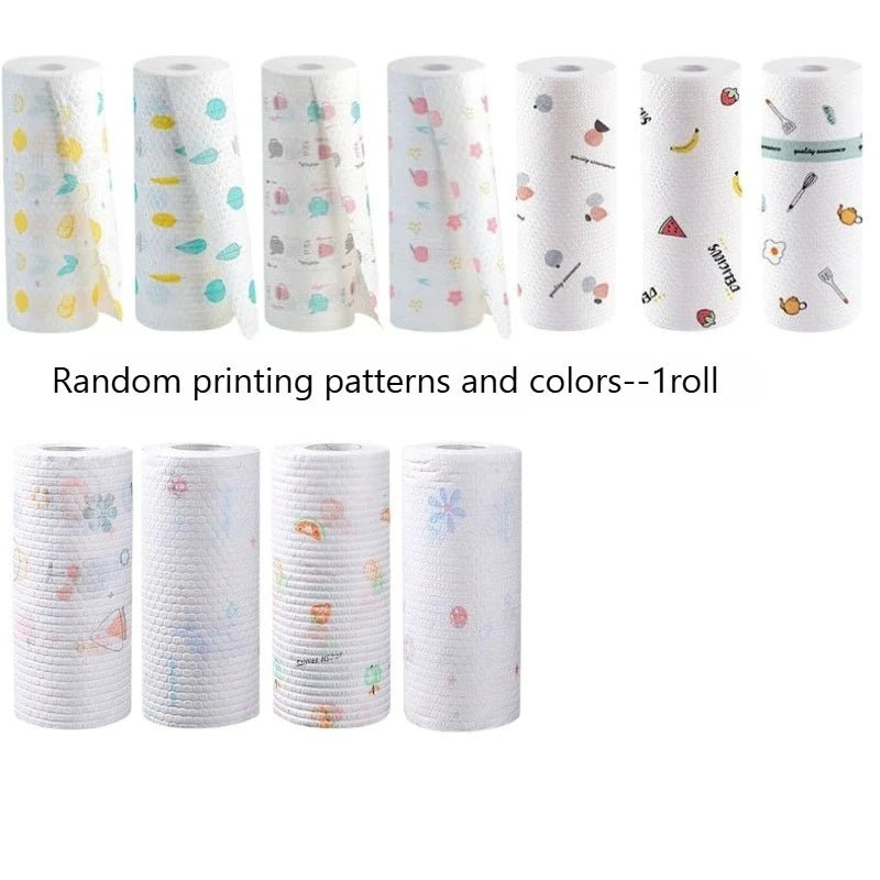 Thick cotton kitchen paper towel roll by BACKUPMYFILESNOW.COM®, absorbent, washable, perfect for kitchen cleaning and drying.