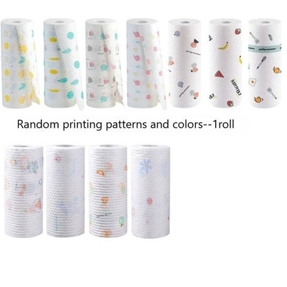 Thick cotton kitchen paper towel roll by BACKUPMYFILESNOW.COM®, absorbent, washable, perfect for kitchen cleaning and drying.