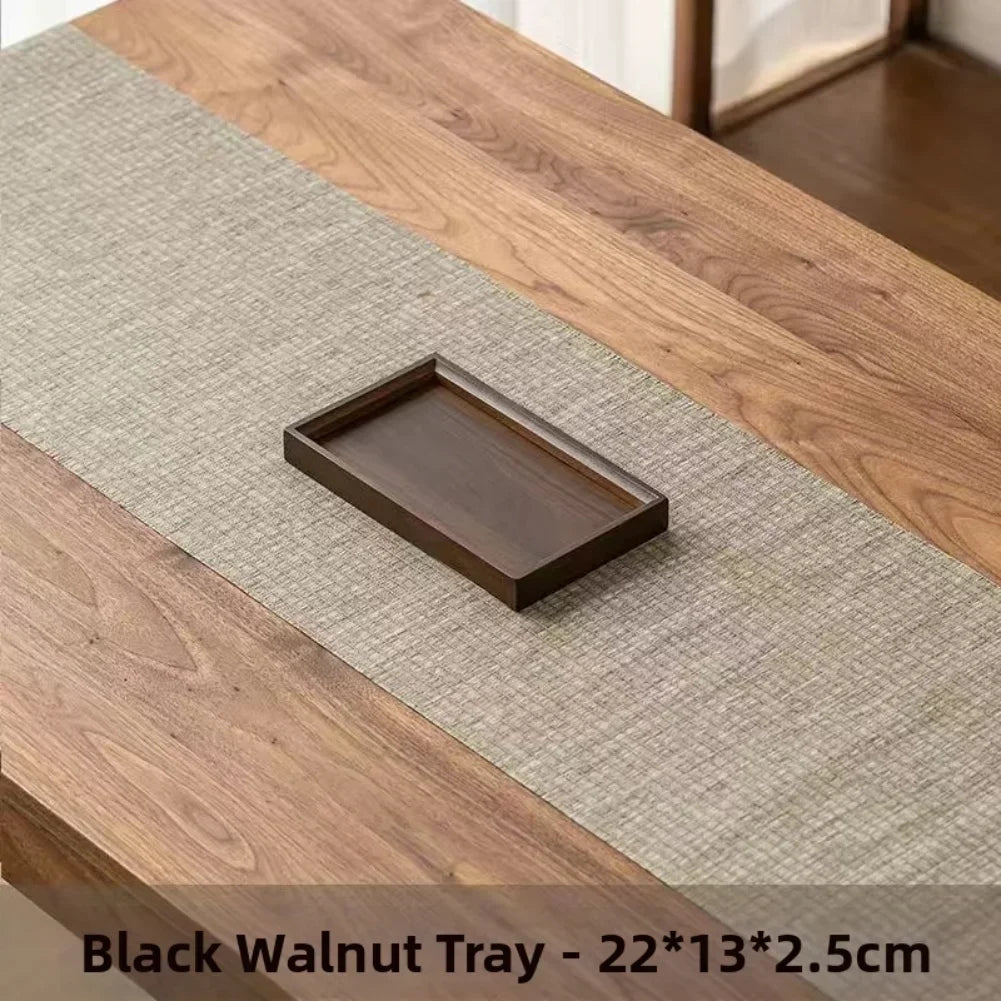 Rectangular wooden serving tray with dust-resistant surface, portable design, ideal for kitchen, dining, party, and tea service.