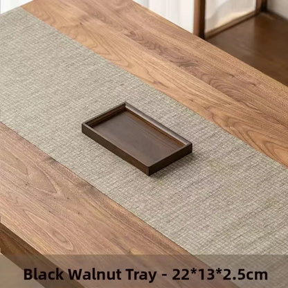Rectangular wooden serving tray with dust-resistant surface, portable design, ideal for kitchen, dining, party, and tea service.