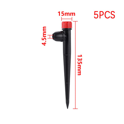 8-hole pointed garden dripper sprinkler for 360-degree irrigation, suitable for greenhouse and automatic watering systems.