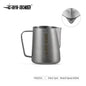 BackupMyFilesNow 450ml stainless steel milk frothing pitcher for espresso and latte art, ideal for coffee steaming and steaming.