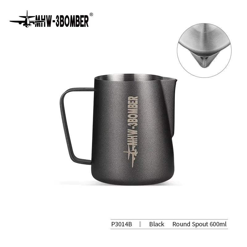 BackupMyFilesNow.com 450ml stainless steel milk frothing pitcher for espresso and latte art, perfect for coffee steaming and pouring.