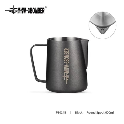 BackupMyFilesNow.com 450ml stainless steel milk frothing pitcher for espresso and latte art, perfect for coffee steaming and pouring.
