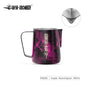 Stainless steel MHW-3BOMBER 3.0 milk frothing pitcher, 450ml, 600ml capacity, ideal for espresso and latte art coffee brewing.