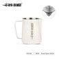 Stainless steel MHW-3BOMBER 3.0 milk frothing pitcher in 450ml white for espresso and latte art brewing.