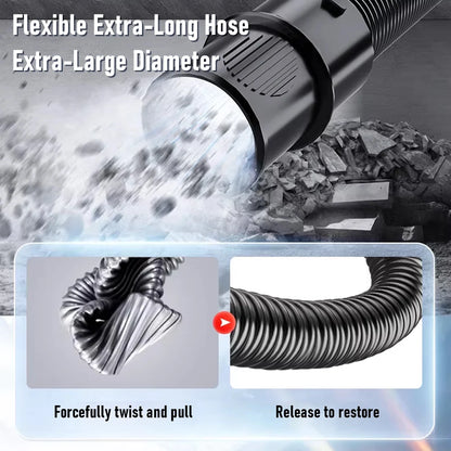 High-power 45L industrial wet-dry vacuum cleaner by BACKUPMYFILESNOW.COM® with durable body, hose, and attachments for cleaning.