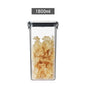 Square transparent sealed snack storage box from BACKUPMYFILESNOW.COM® for fresh keeping and organization.