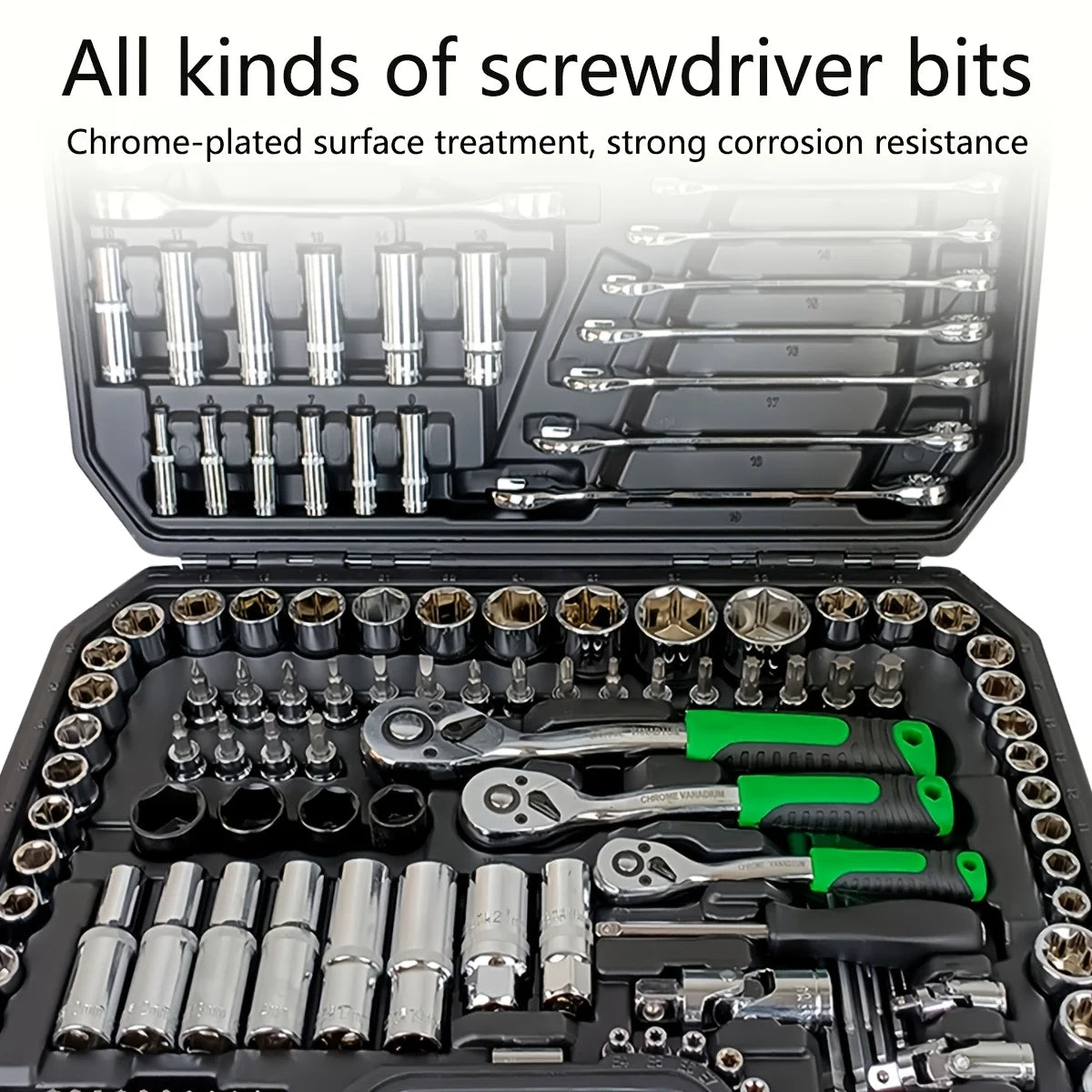 150/46pcs auto mechanical repair tool set by BackupMyFilesNow.com with sockets, wrenches, and ratchets for DIY auto repairs.