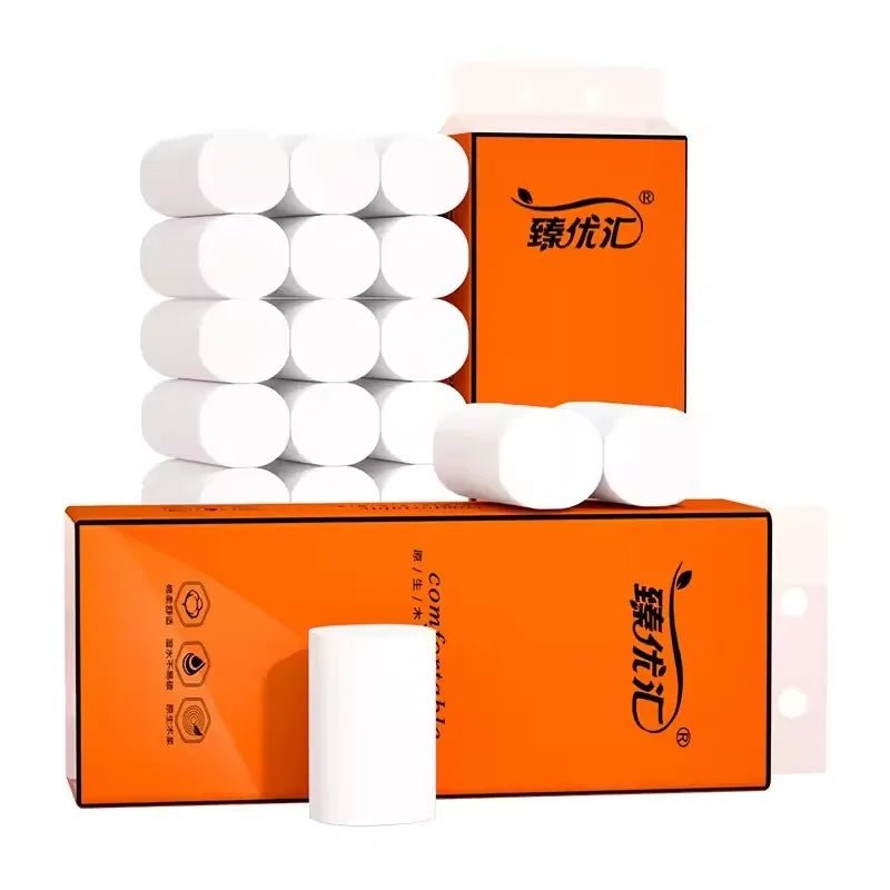 BackupMyFilesNow® 48-roll pack of coreless household toilet paper and paper towel log rolls, including 16, 32, and 48 rolls.