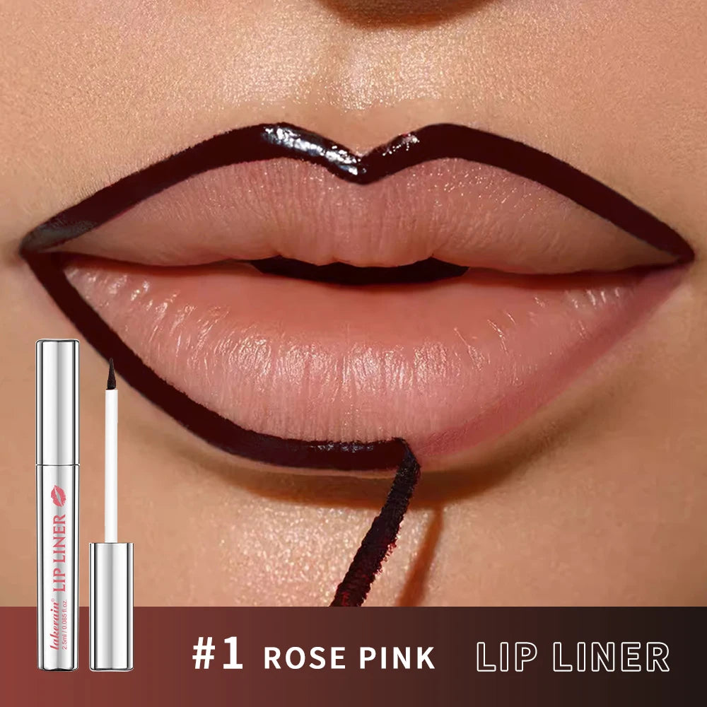 BackupMyFilesNow.com Magic Peel Off Lip Cosmetic Matte Lip Liner Pencil in Cool Cocoa, long-lasting, waterproof, smudge-proof, peel-off stain