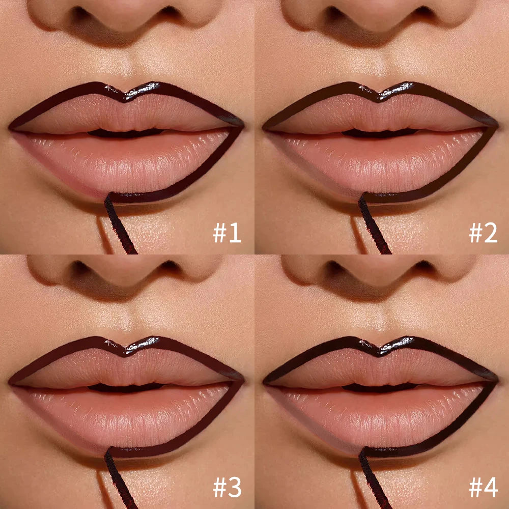 BackupMyFilesNow.com Magic Peel Off Lip Liner in Cool Cocoa, matte finish, long-lasting, waterproof, smudge-proof, peel-off lip stain.