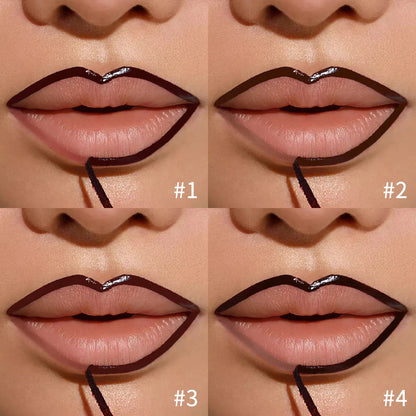 BackupMyFilesNow.com Magic Peel Off Lip Liner in Cool Cocoa, matte finish, long-lasting, waterproof, smudge-proof, peel-off lip stain.