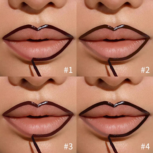 BackupMyFilesNow.com Magic Peel Off Lip Liner in Cool Cocoa, matte finish, long-lasting, waterproof, smudge-proof, peel-off lip stain.