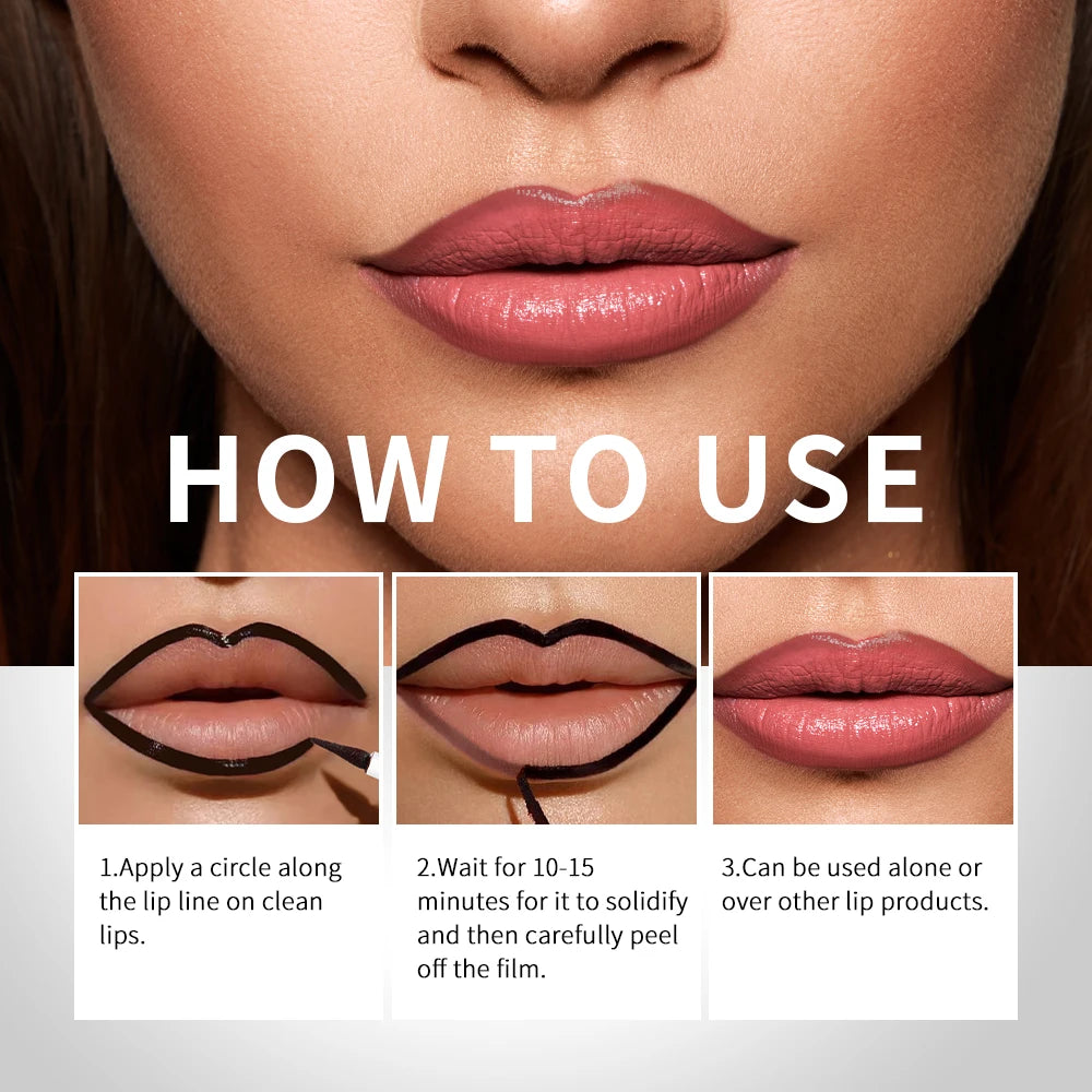 BackupMyFilesNow.com Magic Peel Off Lip Cosmetic Matte Lip Liner Pencil in Cool Cocoa, waterproof, long-lasting, smudge-proof, transfer-proof.