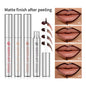 BackupMyFilesNow.com Magic Peel Off Lip Cosmetic Matte Lip Liner in Cool Cocoa, waterproof, smudge-proof, long-lasting, peel-off stain.
