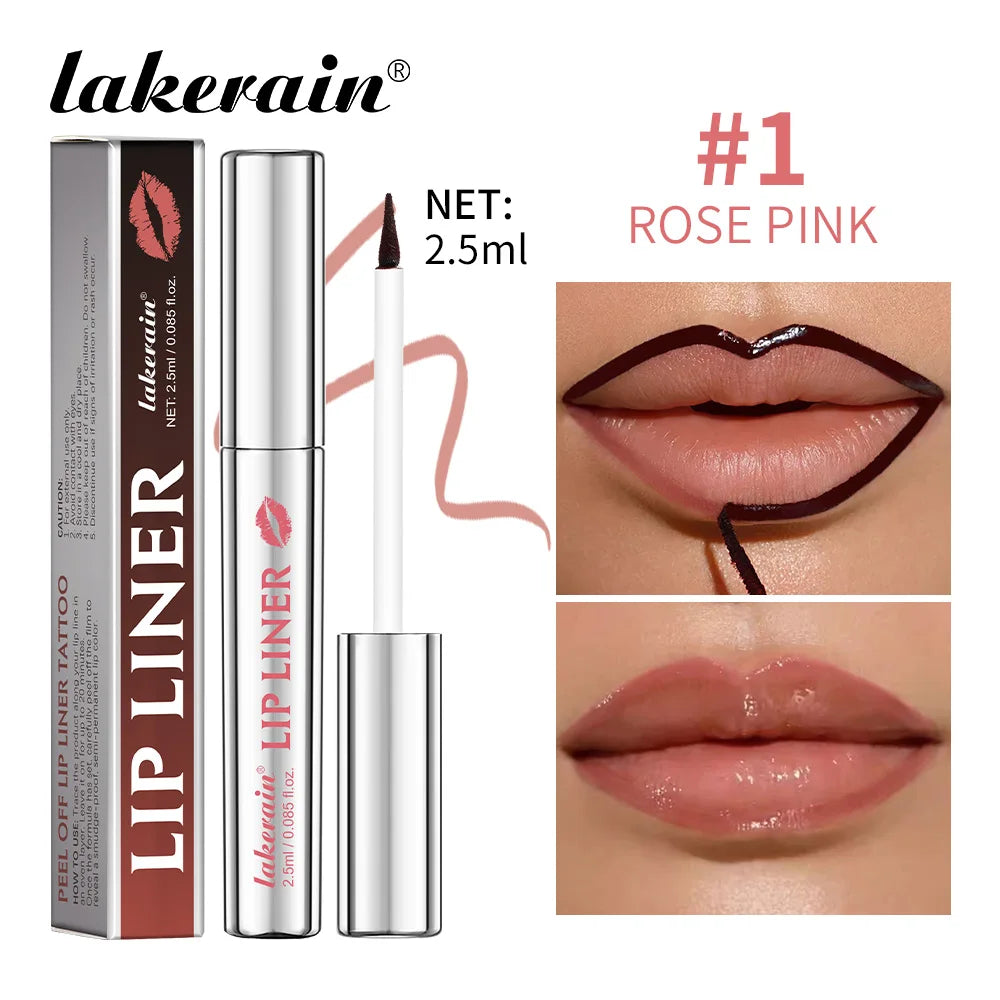 Matte lip liner pencil in cool cocoa shade, long-lasting, waterproof, smudge-proof, peel-off lip stain and tattoo by BackupMyFilesNow.com